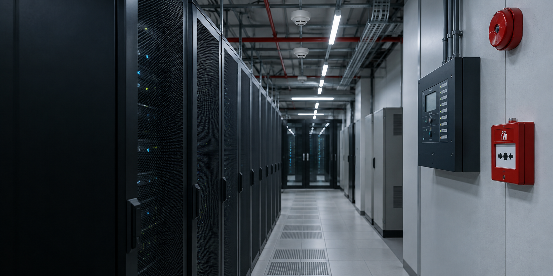 Illustrative fire detection equipment in a data centre